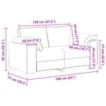 Casa si Gradina - Mobilier - Canapele si coltare - Canapele - Canapea loveseat neagra 120 cm catifea - Infinity.ro
