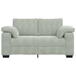 Casa si Gradina - Mobilier - Canapele si coltare - Canapele - Canapea lovesea gri deschis 120 cm catifea - Infinity.ro