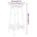 Casa si Gradina - Gradina si terasa - Mobilier exterior - Mese gradina - Masa de bar pentru exterior rotunda Ø55x100 cm din bambus - Infinity.ro