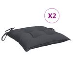 Casa si Gradina - Textile si covoare - Perne si pilote - Perne decorative - Perne de scaun, 2 buc., antracit, 40x40x7 cm, textil oxford - Infinity.ro