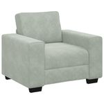 Casa si Gradina - Mobilier - Canapele si coltare - Canapele - Canapea scaun gri deschis 60 cm catifea - Infinity.ro