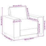 Casa si Gradina - Mobilier - Canapele si coltare - Canapele - Canapea scaun gri deschis 60 cm catifea - Infinity.ro