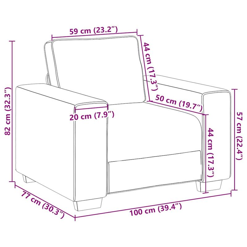 Casa si Gradina - Mobilier - Canapele si coltare - Canapele - Canapea scaun gri deschis 60 cm catifea - Infinity.ro
