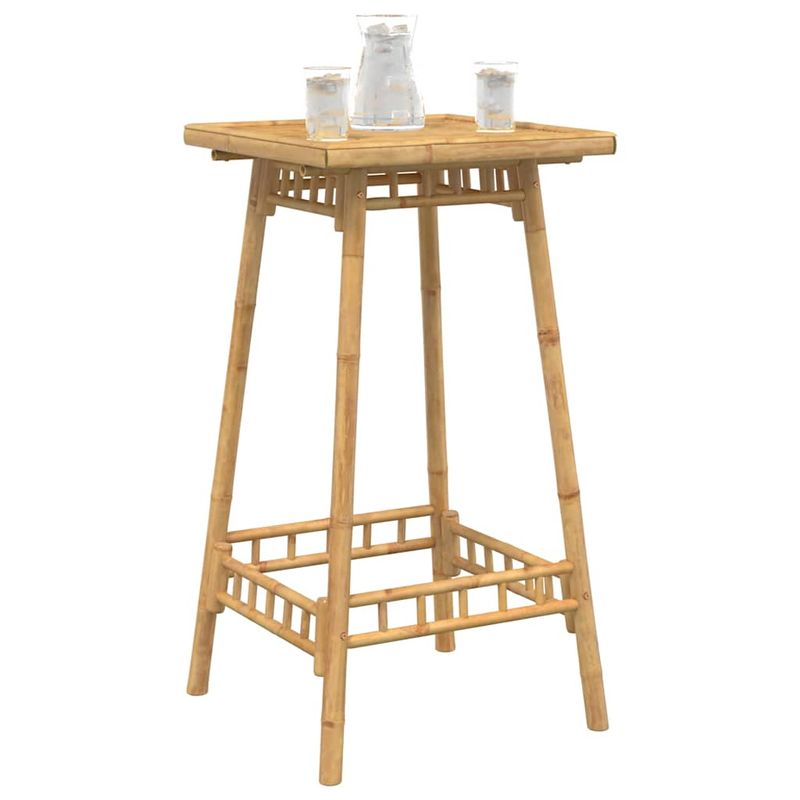 Casa si Gradina - Gradina si terasa - Mobilier exterior - Mese gradina - Masa de bar de exterior patrata 55x55x100 cm bambus - Infinity.ro