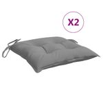 Casa si Gradina - Textile si covoare - Perne si pilote - Perne decorative - Perne de scaun, 2 buc., gri, 40x40x7 cm, textil oxford - Infinity.ro