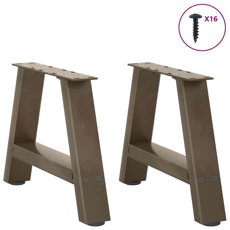 Casa si Gradina - Mobilier - Feronerie si accesorii mobila - Picioare masuta de cafea in forma A 2 buc 30x(30-31) cm otel - Infinity.ro