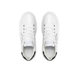 Fashion, accesorii si bijuterii - Barbati - Incaltaminte barbati - Sneakers si tenisi barbati - Pantofii sport Karl Lagerfeld de piele cu logo metalic, 44 EU, Alb murdar - Infinity.ro