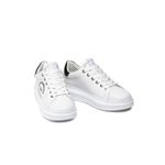 Fashion, accesorii si bijuterii - Barbati - Incaltaminte barbati - Sneakers si tenisi barbati - Pantofii sport Karl Lagerfeld de piele cu logo metalic, 44 EU, Alb murdar - Infinity.ro