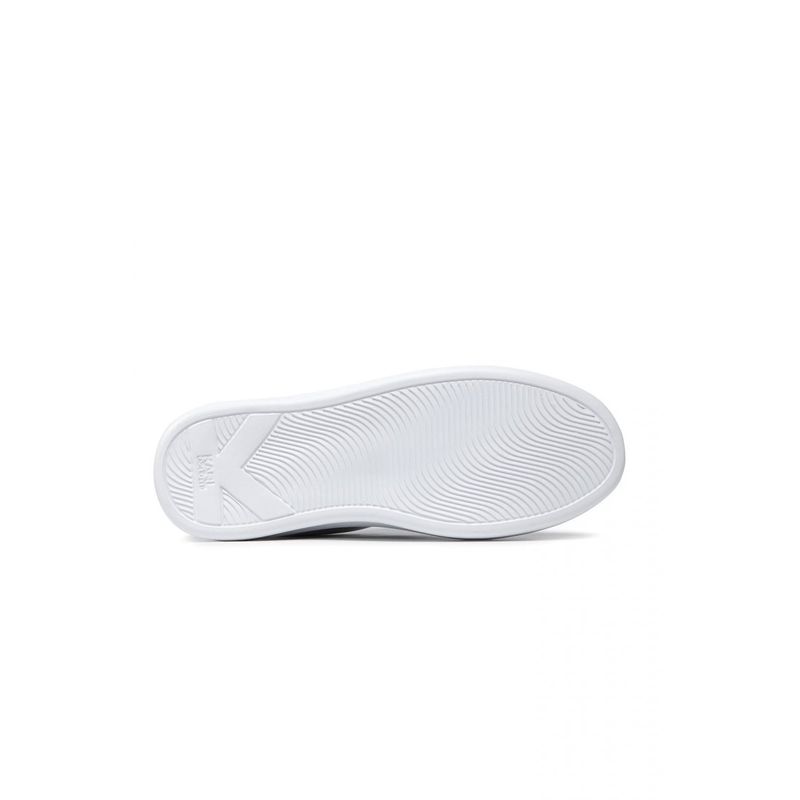 Fashion, accesorii si bijuterii - Barbati - Incaltaminte barbati - Sneakers si tenisi barbati - Pantofii sport Karl Lagerfeld de piele cu logo metalic, 44 EU, Alb murdar - Infinity.ro