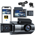 Auto si Moto - Electronice auto - Camere auto si DVR - Camera Auto Tripla BIRAI GoMotion, 2K Full HD, GPS, WiFi, Night Vision, 170°, G-Senzor, App, Fata-Spate, Negru - Infinity.ro