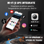 Auto si Moto - Electronice auto - Camere auto si DVR - Camera Auto Tripla BIRAI GoMotion, 2K Full HD, GPS, WiFi, Night Vision, 170°, G-Senzor, App, Fata-Spate, Negru - Infinity.ro