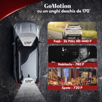 Auto si Moto - Electronice auto - Camere auto si DVR - Camera Auto Tripla BIRAI GoMotion, 2K Full HD, GPS, WiFi, Night Vision, 170°, G-Senzor, App, Fata-Spate, Negru - Infinity.ro