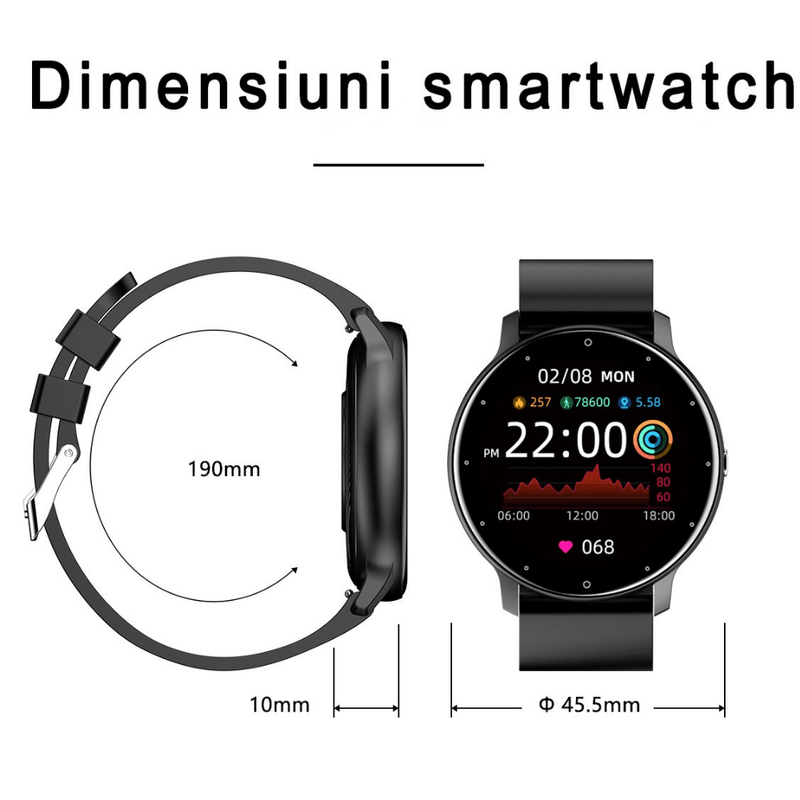 Laptop, Telefoane si Tablete - Wearables si gadgeturi - Wearables - Smartwatch-uri - Smartwatch BIRAI BR-Evolve, 1.28" Full Touch, Apeluri, Notificari, Sport, Ritm Cardiac, iOS/Android, Negru - Infinity.ro