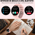 Laptop, Telefoane si Tablete - Wearables si gadgeturi - Wearables - Smartwatch-uri - Smartwatch BIRAI BR-Evolve, 1.28" Full Touch, Apeluri, Notificari, Sport, Ritm Cardiac, iOS/Android, Roz - Infinity.ro