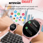 Laptop, Telefoane si Tablete - Wearables si gadgeturi - Wearables - Smartwatch-uri - Smartwatch BIRAI BR-Evolve, 1.28" Full Touch, Apeluri, Notificari, Sport, Ritm Cardiac, iOS/Android, Roz - Infinity.ro
