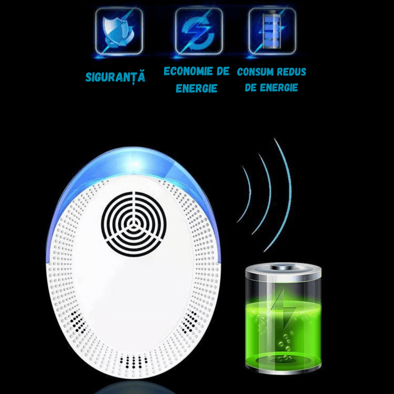 Casa si Gradina - Gradinarit si plante - Intretinere gradina - Articole daunatori gradina - Set 2 Dispozitive Ultrasonice BIRAI BR03, Anti Daunatori, 25-65kHz, 5W, Casa/Birou, Fara Chimicale, Sigur - Infinity.ro