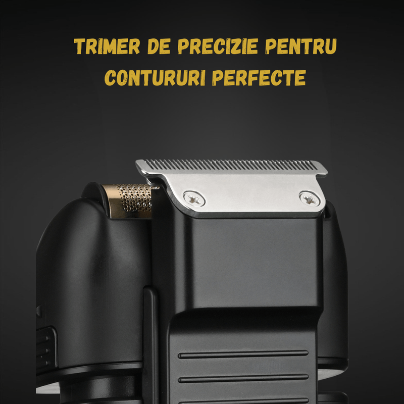 Ingrijire personala si Cosmetice/Aparate & accesorii ingrijire personala/Aparate de ras si tuns/Aparate de ras electrice - Aparat Ras Electric Profesional BIRAI Evo, 7000 RPM, Trimmer, LED, USB, Lame Duble, Umed/Uscat, Rezistent Apa, Gri - Infinity.ro