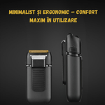 Ingrijire personala si Cosmetice/Aparate & accesorii ingrijire personala/Aparate de ras si tuns/Aparate de ras electrice - Aparat Ras Electric Profesional BIRAI Evo, 7000 RPM, Trimmer, LED, USB, Lame Duble, Umed/Uscat, Rezistent Apa, Gri - Infinity.ro