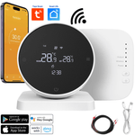 Casa si Gradina - Termice - Centrale termice si accesorii - Accesorii incalzire - Termostat Inteligent BIRAI®, WiFi, Tuya/Smart Life, Alexa/Google, Centrala, Receiver, Control Vocal, Programabil, Alb - Infinity.ro
