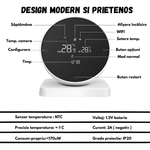Casa si Gradina - Termice - Centrale termice si accesorii - Accesorii incalzire - Termostat Inteligent BIRAI®, WiFi, Tuya/Smart Life, Alexa/Google, Centrala, Receiver, Control Vocal, Programabil, Alb - Infinity.ro