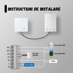 Casa si Gradina - Termice - Centrale termice si accesorii - Accesorii incalzire - Termostat Inteligent BIRAI®, WiFi, Tuya/Smart Life, Alexa/Google, Centrala, Receiver, Control Vocal, Programabil, Alb - Infinity.ro