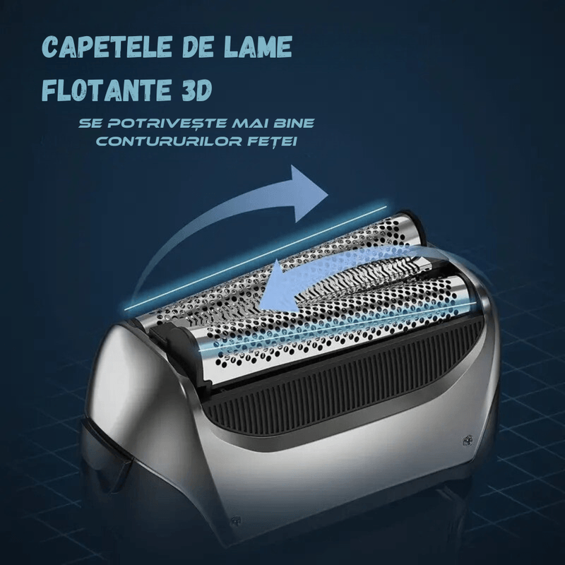 Ingrijire personala si Cosmetice - Aparate & accesorii ingrijire personala - Aparate de ras si tuns - Aparate de ras electrice - Aparat Ras Electric BIRAI FK-609, 8600 RPM, 3 Lame, LED, USB, Waterproof, Trimmer, Umed/Uscat, Negru - Infinity.ro