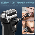 Ingrijire personala si Cosmetice - Aparate & accesorii ingrijire personala - Aparate de ras si tuns - Aparate de ras electrice - Aparat Ras Electric BIRAI FK-609, 8600 RPM, 3 Lame, LED, USB, Waterproof, Trimmer, Umed/Uscat, Negru - Infinity.ro