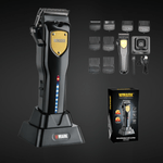 Ingrijire personala si Cosmetice - Aparate & accesorii ingrijire personala - Aparate de ras si tuns - Aparate de tuns - Masina Tuns Profesionala BIRAI Sonic, 7000 RPM, LED, USB, Rezistenta Apa, Lame Titan, Negru, Salon, Precizie, Ergonomica - Infinity.ro