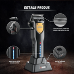 Ingrijire personala si Cosmetice - Aparate & accesorii ingrijire personala - Aparate de ras si tuns - Aparate de tuns - Masina Tuns Profesionala BIRAI Sonic, 7000 RPM, LED, USB, Rezistenta Apa, Lame Titan, Negru, Salon, Precizie, Ergonomica - Infinity.ro