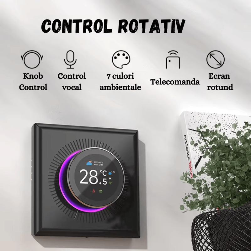 Casa si Gradina - Termice - Centrale termice si accesorii - Accesorii incalzire - Termostat Inteligent BIRAI®, Wi-Fi, Tuya, Programare Saptamanala, Centrala Gaz, Alexa/Google, Afisaj Complet, Negru - Infinity.ro
