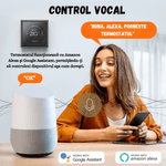 Casa si Gradina - Termice - Centrale termice si accesorii - Accesorii incalzire - Termostat Inteligent BIRAI®, Wi-Fi, Tuya, Programare Saptamanala, Centrala Gaz, Alexa/Google, Afisaj Complet, Negru - Infinity.ro