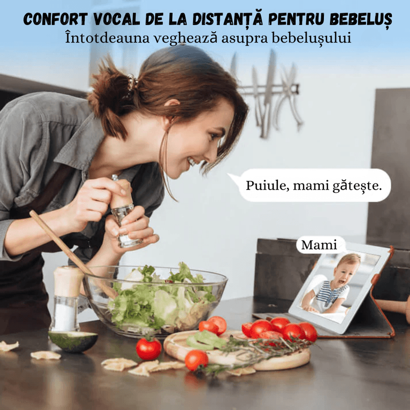 Casa si Gradina - Mobilier - Mobilier copii - Monitoare video copii - Baby Monitor WiFi BIRAI WatchMe 2in1, UltraHD, Night Vision, Audio Dual, Senzor Miscare, App Control, Alb - Infinity.ro