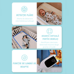 Casa si Gradina - Mobilier - Mobilier copii - Monitoare video copii - Baby Monitor WiFi BIRAI WatchMe 2in1, UltraHD, Night Vision, Audio Dual, Senzor Miscare, App Control, Alb - Infinity.ro