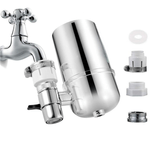 Casa si Gradina - Sanitare - Instalatii hidro - Sisteme filtrare instalatii - Filtru Apa Potabila BIRAI, Purificator Robinet, Filtru Ceramic, Clor, Mirosuri, Reutilizabil, Bucatarie, Argintiu - Infinity.ro