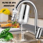 Casa si Gradina - Sanitare - Instalatii hidro - Sisteme filtrare instalatii - Filtru Apa Potabila BIRAI, Purificator Robinet, Filtru Ceramic, Clor, Mirosuri, Reutilizabil, Bucatarie, Argintiu - Infinity.ro
