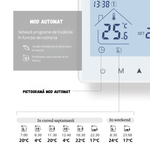 Casa si Gradina - Termice - Centrale termice si accesorii - Accesorii incalzire - Termostat Inteligent BIRAI®, WiFi, Control App Tuya/Smart Life, Alexa/Google, Centrala, Receiver, Alb, Programabil - Infinity.ro
