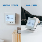Casa si Gradina - Termice - Centrale termice si accesorii - Accesorii incalzire - Termostat Inteligent BIRAI®, WiFi, Control App Tuya/Smart Life, Alexa/Google, Centrala, Receiver, Alb, Programabil - Infinity.ro
