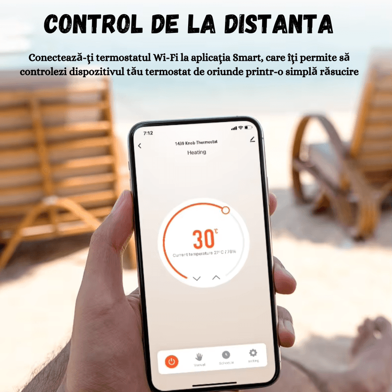 Casa si Gradina - Termice - Centrale termice si accesorii - Accesorii incalzire - Termostat Inteligent BIRAI®, Wi-Fi, Tuya, Programare Saptamanala, Centrala Gaz, Alexa/Google, Afisaj Complet, Gri - Infinity.ro