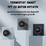 Casa si Gradina - Termice - Centrale termice si accesorii - Accesorii incalzire - Termostat Inteligent BIRAI®, Wi-Fi, Tuya, Programare Saptamanala, Centrala Gaz, Alexa/Google, Afisaj Complet, Gri - Infinity.ro