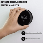 Casa si Gradina - Termice - Centrale termice si accesorii - Accesorii incalzire - Termostat Inteligent BIRAI®, WiFi, Control prin App Tuya/Smart Life, Compatibil Alexa, Google, Centrala, Negru - Infinity.ro