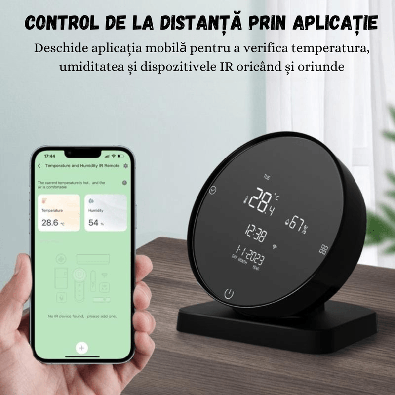 Casa si Gradina - Termice - Centrale termice si accesorii - Accesorii incalzire - Termostat Inteligent BIRAI®, WiFi, Control prin App Tuya/Smart Life, Compatibil Alexa, Google, Centrala, Negru - Infinity.ro