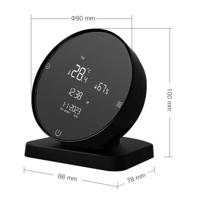 Casa si Gradina - Termice - Centrale termice si accesorii - Accesorii incalzire - Termostat Inteligent BIRAI®, WiFi, Control prin App Tuya/Smart Life, Compatibil Alexa, Google, Centrala, Negru - Infinity.ro