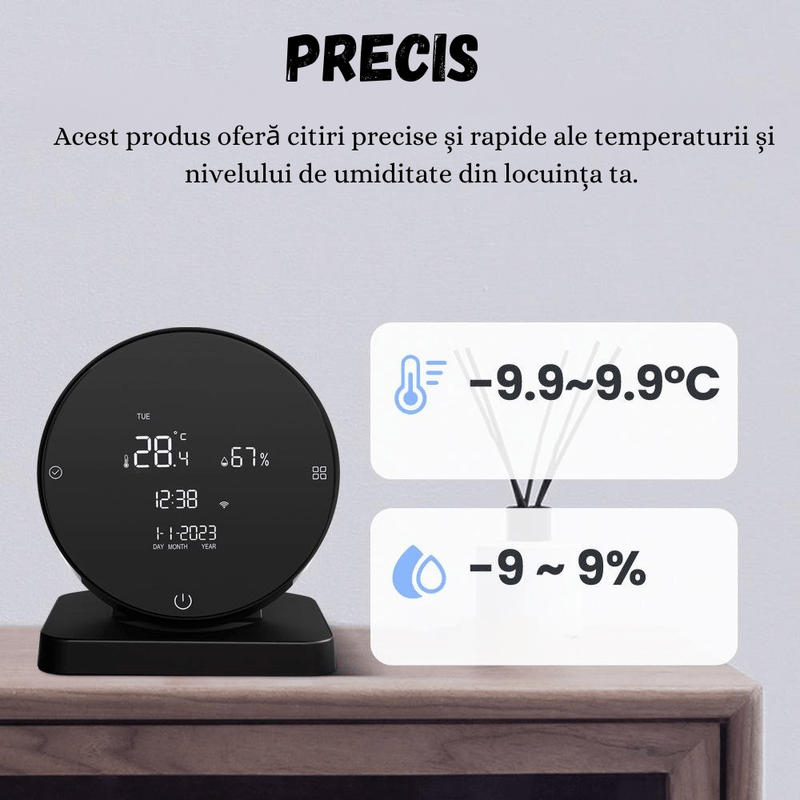 Casa si Gradina - Termice - Centrale termice si accesorii - Accesorii incalzire - Termostat Inteligent BIRAI®, WiFi, Control prin App Tuya/Smart Life, Compatibil Alexa, Google, Centrala, Negru - Infinity.ro