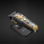 Ingrijire personala si Cosmetice - Aparate & accesorii ingrijire personala - Aparate de ras si tuns - Aparate de tuns - Masina Tuns Profesionala BIRAI ROULETTE, 9000 RPM, Lame Titan, LED, Wireless, USB, 300 Min, Rezistenta Apa, Negru - Infinity.ro