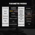 Ingrijire personala si Cosmetice - Aparate & accesorii ingrijire personala - Aparate de ras si tuns - Aparate de tuns - Masina Tuns Profesionala BIRAI ROULETTE, 9000 RPM, Lame Titan, LED, Wireless, USB, 300 Min, Rezistenta Apa, Negru - Infinity.ro