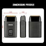 Ingrijire personala si Cosmetice - Aparate & accesorii ingrijire personala - Aparate de ras si tuns - Aparate de ras electrice - Aparat Ras Electric Profesional BIRAI SmoothX, 8100 RPM, LED, USB, Lame Duble, Umed/Uscat, Smart Care, Waterproof, Negru - Infinity.ro