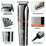 Ingrijire personala si Cosmetice - Aparate & accesorii ingrijire personala - Aparate de ras si tuns - Seturi complete de ras & tuns - Masina Tuns si Ras 6in1 BIRAI LK-860, LED, Lame Titan, USB, 99 Min, Rezistenta Apa, Trimer, Shaver, Argintiu - Infinity.ro