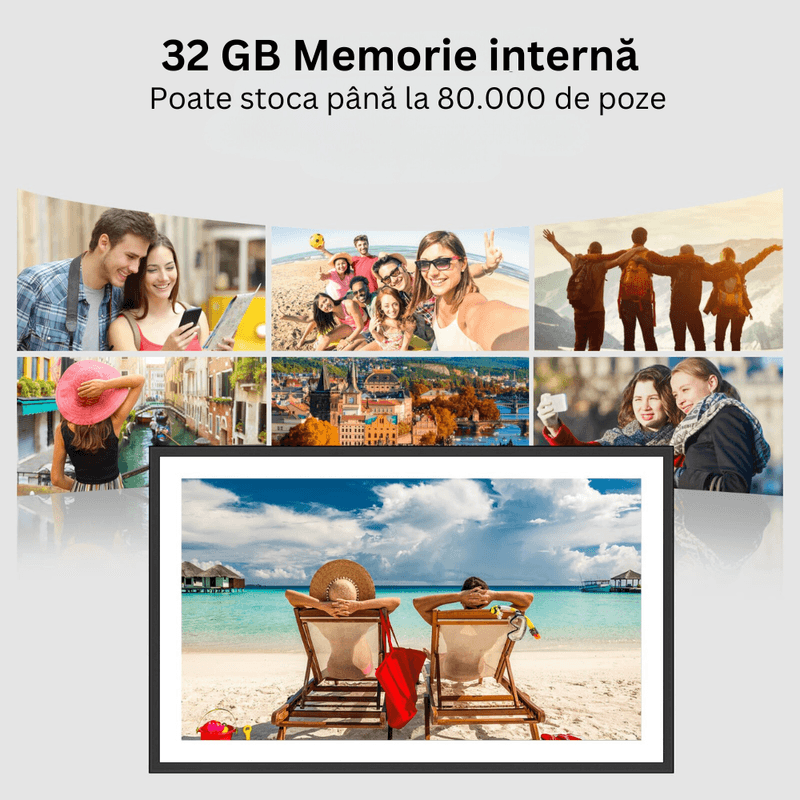 TV, Audio-Video si Foto - Aparate foto si accesorii - Accesorii foto si video - Rame foto digitale - Rama Foto Digitala WiFi BIRAI Y101, 10.1", Touch, 32GB, HD IPS, Frameo, USB, microSD, Poze/Video, Negru - Infinity.ro