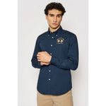 Fashion, accesorii si bijuterii - Barbati - Imbracaminte - Camasi barbati - Camasa La Martina regular fit cu logo brodat CCMC01, Bleumarin, 3XL INTL - Infinity.ro