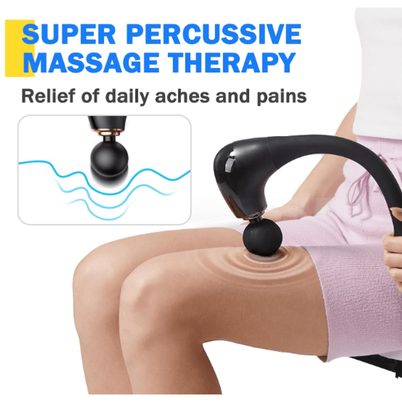 Ingrijire personala si Cosmetice - Sanatate si wellness - Articole wellness - Aparate si dispozitive de masaj - Aparat de Masaj Profesional Flexibil Forma L: 5 Viteze, 4 Capete, Durata a Bateriei Pana la 5 Ore Intersanjabil - Infinity.ro